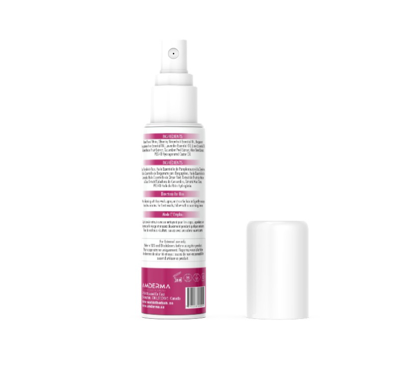 Rose & Fruit Extract Face Mist. Skin care products Canada.
