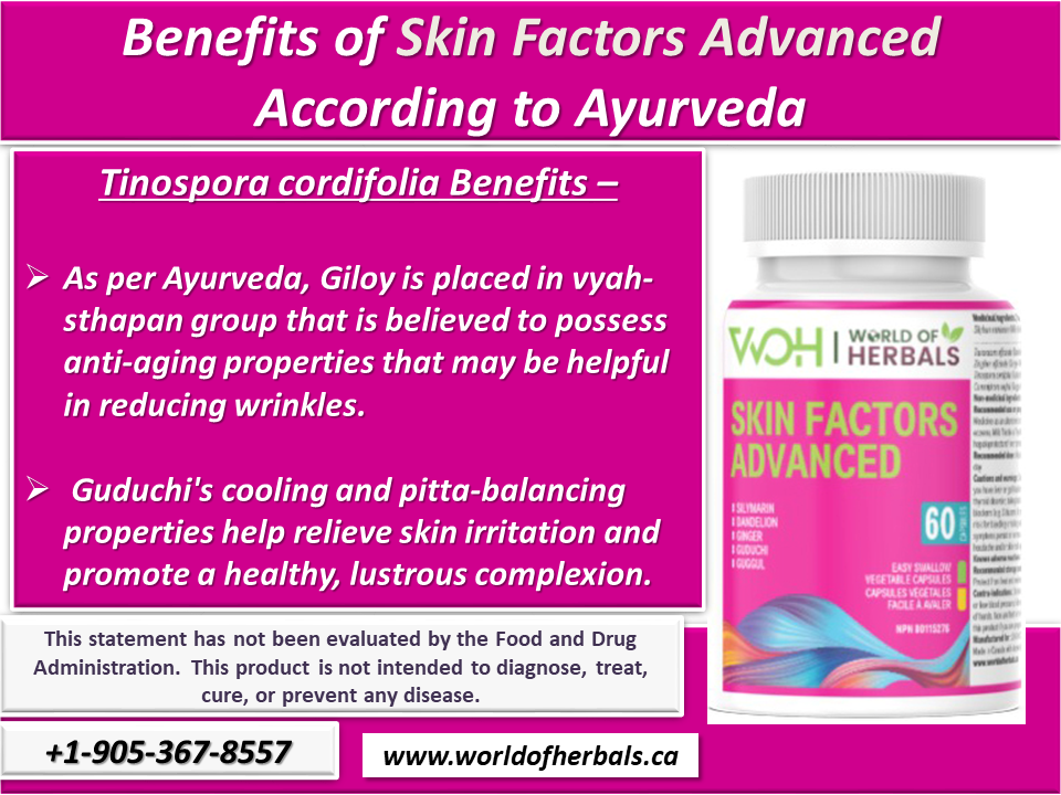 Skin Factors Advanced Ayurvedic Capsules for Skin Diseases, Eczema, Acne. Ayurveda Products in Canada