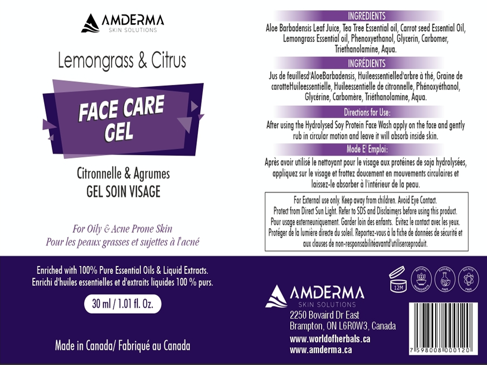 Acne Face Gel. Face Care Gel with Essential Oils. Skin Care Canada. Best Skin products in Brampton, Toronto